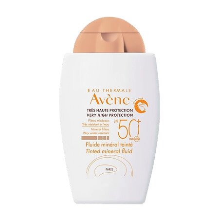 Авен Сонцезахисний мінеральний тональний флюїд  Avene Eau Thermale Tinted Mineral Fluid SPF 50+ 40 мл від компанії Лікувальна, доглядова та професійна косметика - фото 1