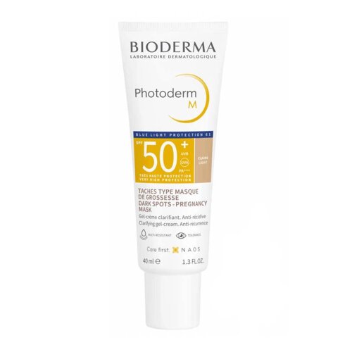 Біодерма Фотодерм М Крем-гель солнцезахисний SPF 50+ Світлий відтінок Bioderma Photoderm М SPF 50+ claire, 40 мл