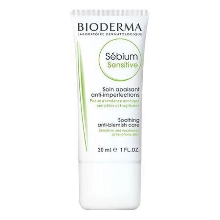 Біодерма Себіум Сенситив Крем для чутливої жирної шкіри Bioderma Sébium Sensitive Soin Apaisant anti-impe від компанії Лікувальна, доглядова та професійна косметика - фото 1