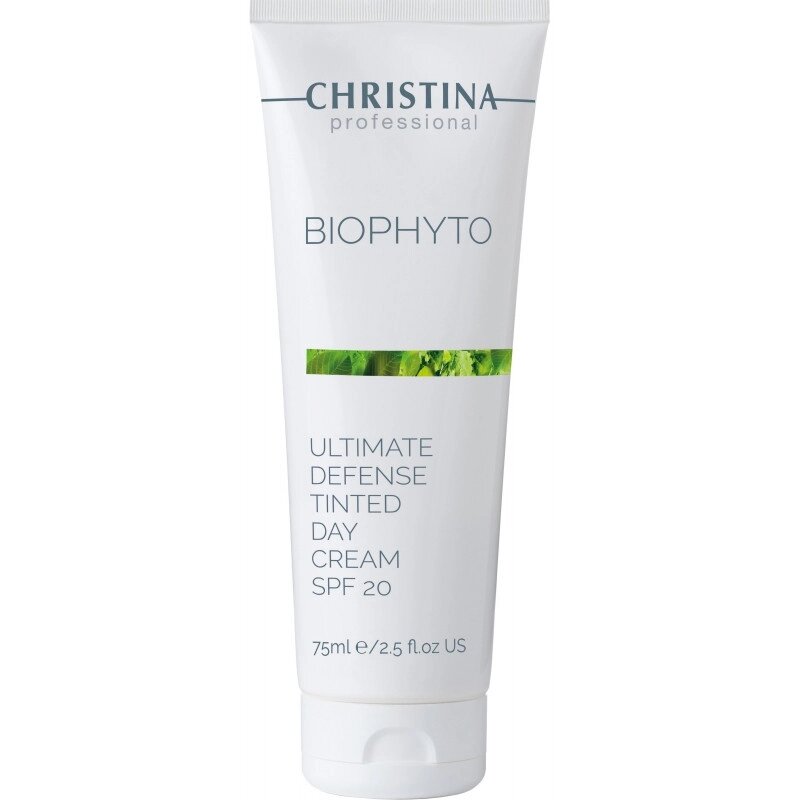 Денний крем «Абсолютний захист» SPF 20 з тоном Christina Bio Phyto Ultimate Defense Tinted Day 75 мл від компанії Лікувальна, доглядова та професійна косметика - фото 1