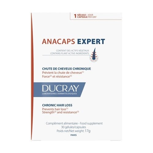 Дюкре Анакапс Експерт Капсули при хронічному випадінні волосся Ducray Anacaps Expert, 30 капсул від компанії Лікувальна, доглядова та професійна косметика - фото 1