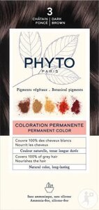Фіто Фітоколор Безаміачна крем-фарба для волосся Phyto PhytoColor Coloration Permanente 3 Темний шатен 112 мл