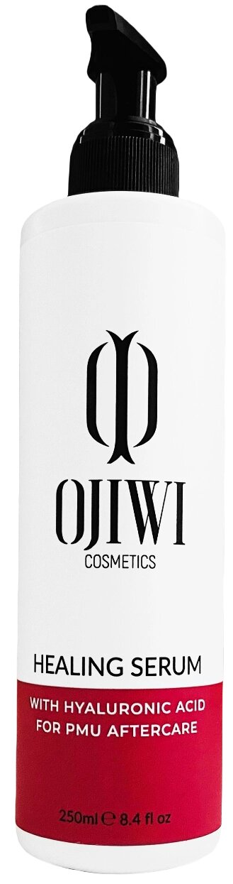 Гіалуроновий загоювальний, регенерувальний засіб для перманентного макіяжу "OJIWI HEALING SERUM", 250 мл від компанії Лікувальна, доглядова та професійна косметика - фото 1