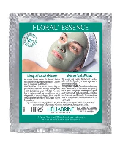 Heliabrine Ревіталізуюча альгінатна маска зі спіруліною Floral Essence Alginate Peel-off Mask 30 г від компанії Лікувальна, доглядова та професійна косметика - фото 1