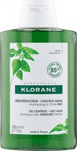 Клоран Кропива шампунь для жирного волосся Klorane shampooing a l'ortie Bio, 200мл