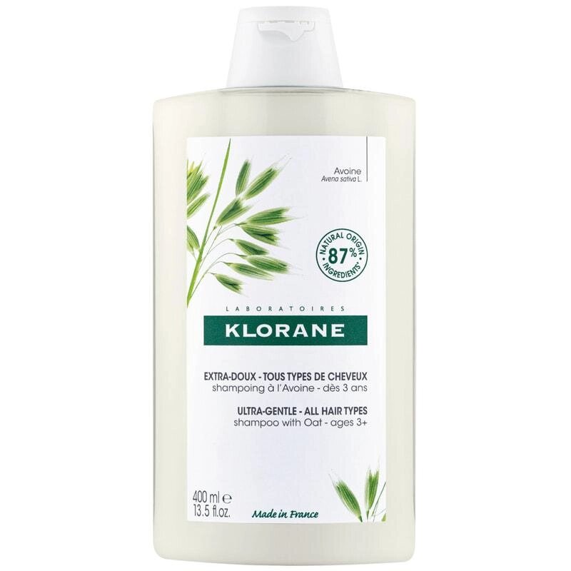 Клоран Овес шампунь для всіх типів волосся Klorane Shampooing au lait d'avoine, 400 мл від компанії Лікувальна, доглядова та професійна косметика - фото 1