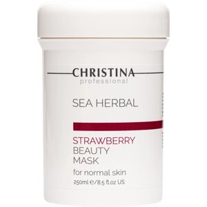 Полунична маска краси для нормальної шкіри Christina Sea Herbal Beauty Mask Strawberry 250 мл