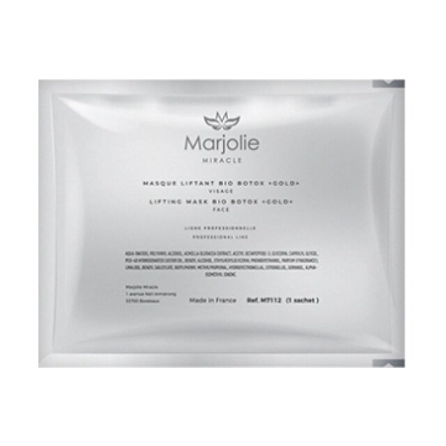 Marjolie Біоцелюлозна маска ліфтингової дії Lifting Mask Bio Botox Gold, 1 саше від компанії Лікувальна, доглядова та професійна косметика - фото 1