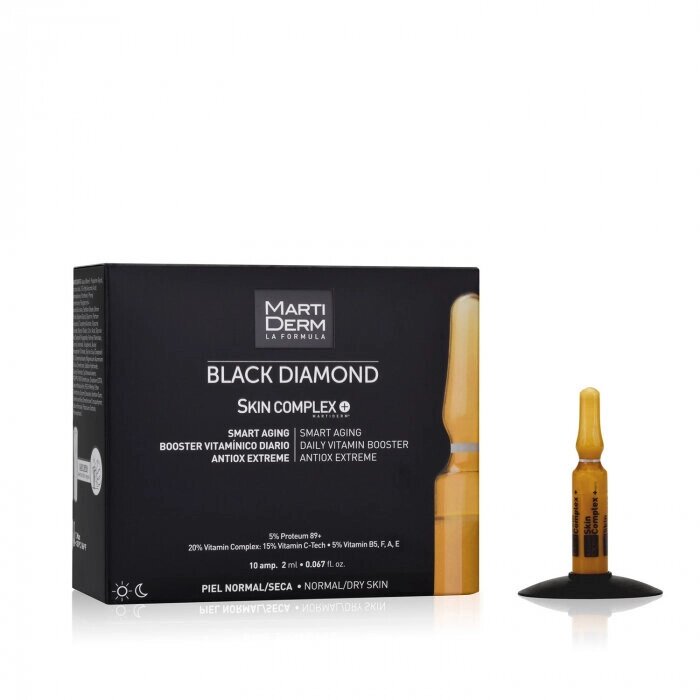 Мартідерм Блек Даймонд Ампули Скін Комплекс Advanced MartiDerm Black Diamond Skin Complex Advanced 10шт 2 мл від компанії Лікувальна, доглядова та професійна косметика - фото 1