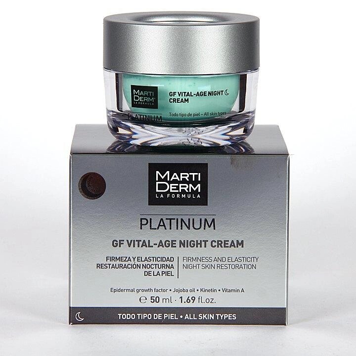 Мартідерм Нічний крем для обличчя MartiDerm Platinum Gf Vital Age Night Cream 50 мл від компанії Лікувальна, доглядова та професійна косметика - фото 1