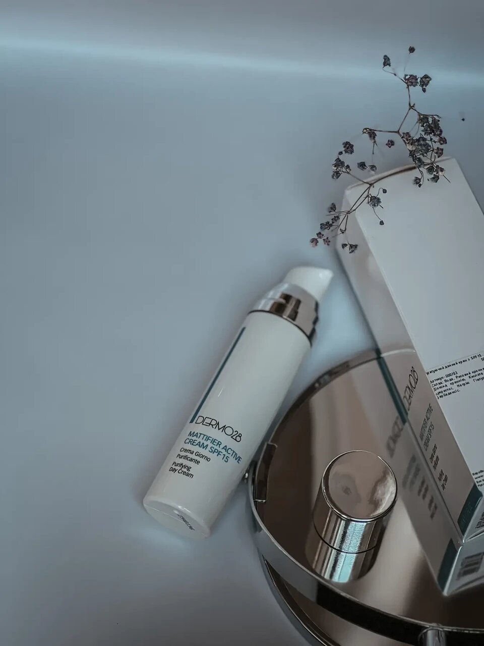 Матуючий денний крем Dermo28 Pura Mattifier Active Cream SPF15 15 мл від компанії Лікувальна, доглядова та професійна косметика - фото 1