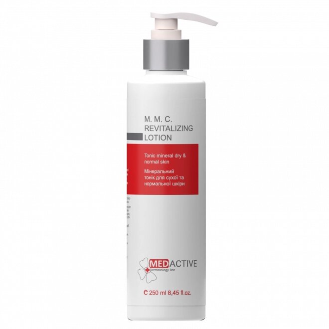 Мінеральний тонік для сухої та нормальної шкіри Medactive M. M.C. REVITALIZING LOTION tonic mineral dry,250 мл від компанії Лікувальна, доглядова та професійна косметика - фото 1