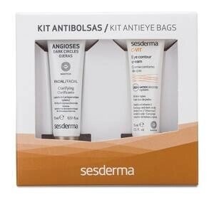 Набор от мешков под глазами Sesderma Anti-eye Bags Kit (Angioses + C Vit Eye Contour Cream) 2*15 мл від компанії Лікувальна, доглядова та професійна косметика - фото 1