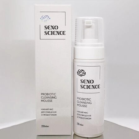 Ніжний мус для очищення шкіри з пробіотиком probiotic cleansing mousse Senoscience 200 мл від компанії Лікувальна, доглядова та професійна косметика - фото 1