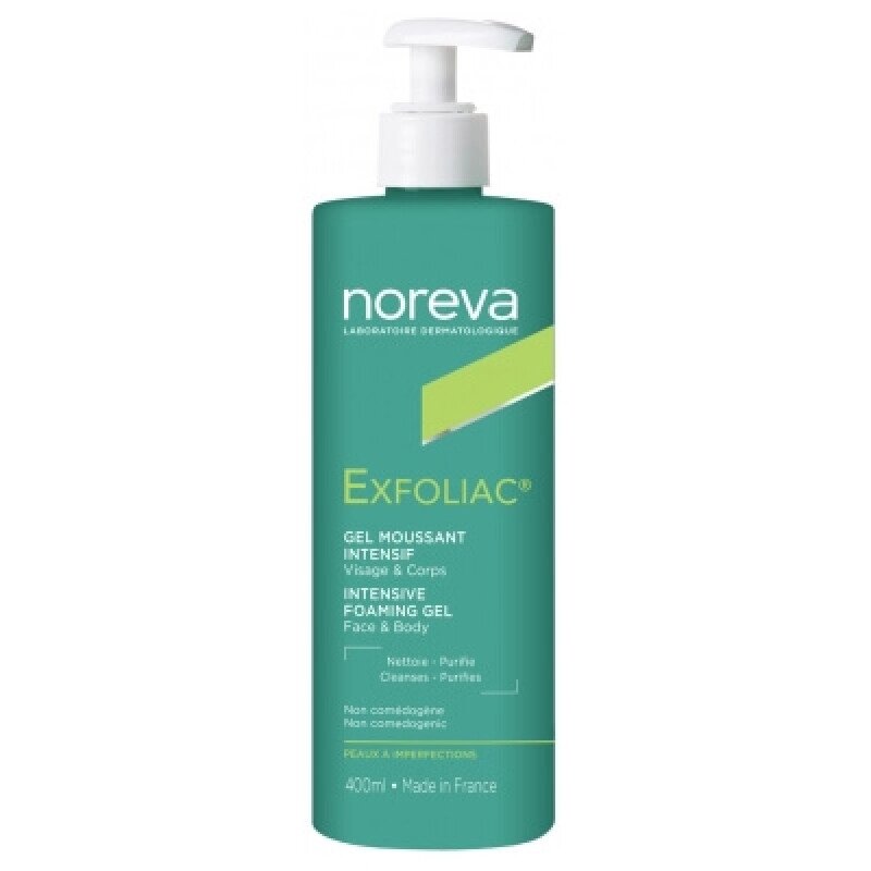 Норева Ексфоліак Інтесивний Очищуючий гель Noreva Exfoliac Intensive Foaming gel 400мл від компанії Лікувальна, доглядова та професійна косметика - фото 1