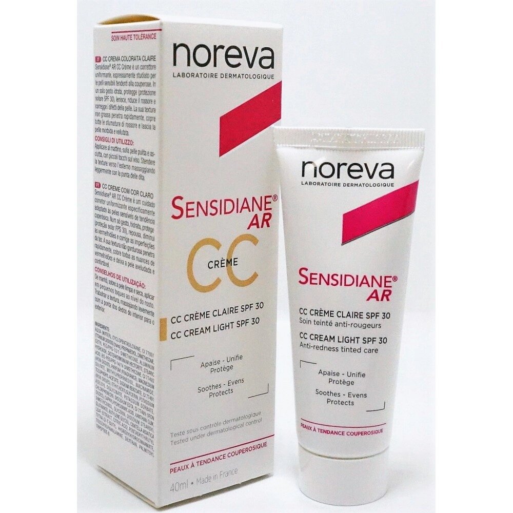 Норева Сенсидіан АR CC крем SPF 30 Noreva Sensidiane AR CC Creme Claire SPF 30, 40 мл від компанії Лікувальна, доглядова та професійна косметика - фото 1