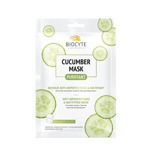 Biocyte Cucumber Mask Огіркова маска очищає та матує шкіру обличчя, 10 г