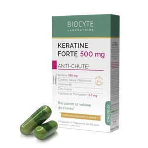 Biocyte KERATINE FORTE 500MG AC NEW Комплекс на основі кератину, вітамінів та мінералів, 40 капсул