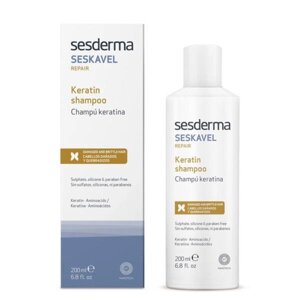 Сесдерма Seskavel Шампунь відновлюючий з кератином Sesderma Seskavel Repair Keratin Shampoo, 200 мл