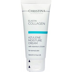 Зволожувальний крем для нормальної шкіри Christina Elastin Collagen Azulene Moisture Cream with Vitamins 60 мл