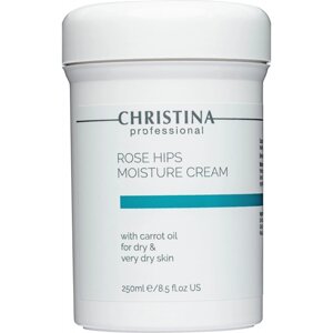 Зволожувальний крем з олією шипшини та моркви для сухої шкіри Christina Rose Hips Moisture Cream 250 мл