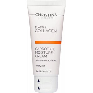 Зволожувальний крем для сухої шкіри Christina Elastin Collagen Carrot Cream with Vitamins A, E&HA 60 мл