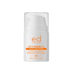 Маска для обличчя та шиї з вітаміном С VITAMIN C FACE & NECK MASK ED Cosmetics, 50 мл