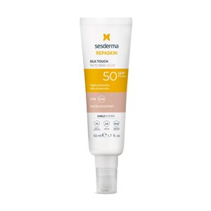 Сесдерма Сонцезахисний тональний крем для обличчя Sesderma Repaskin Silk Touch Color SPF 50, 50 мл