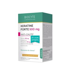 Biocyte Keratine Forte Anti-Chute Зменшує випадіння волосся, зміцнює та повертає йому блиск. Стимулює ріст волосся, 120