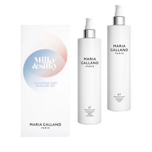 Набір для очищення та догляду за шкірою MILKY & SILKY CLEANSING DUO SKINCAR SET 61+64 Maria Galland Paris, 2 шт