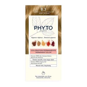 Фіто Фітоколор Безаміачна крем-фарба для волосся Phyto PhytoColor Coloration Permanente 8.3 Світло-русявий золотистий
