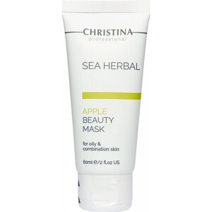 Яблучна маска для жирної та комбінованої шкіри Christina Sea Herbal Beauty Mask Green Apple 60 мл