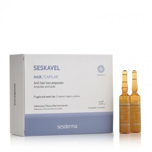 Сироватка в ампулах проти випадіння волосся SeSDerma Seskavel Anti-Hair Loss 12х8 мл