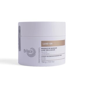 Масажна маска з золотом та чорною ікрою Luxury Gold&Caviar massage mask Brilace, 150 г