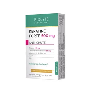Biocyte Keratine Forte Anti-Chute Зменшує випадіння волосся, зміцнює та повертає йому блиск. Стимулює ріст волосся, 40