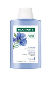 Клоран Льон шампунь для об'єму тонкого волосся Klorane Shampoing au Lin BIO, 200 мл new