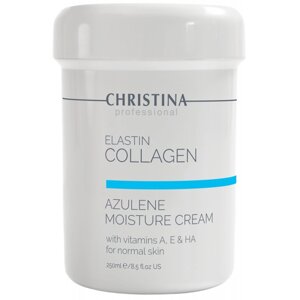 Зволожувальний крем для нормальної шкіри Christina Elastin Collagen Azulene Moisture Cream with Vitamins 250 мл