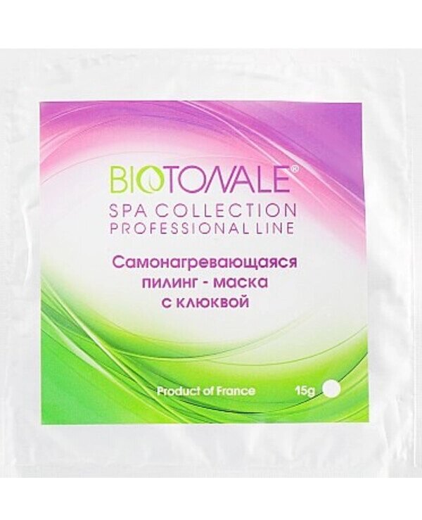 Пілінг, що самонагрівається - маска з журавлиною Biotonale  15 g саше від компанії Лікувальна, доглядова та професійна косметика - фото 1