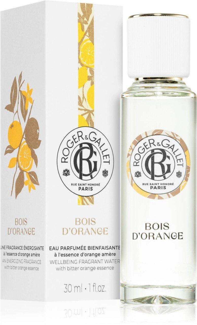 Роже и Галле Парфумирована вода Апельсинове дерево Roger & Gallet Eau Parfumée Bienfaisante Bois d'Orange, 30 мл від компанії Лікувальна, доглядова та професійна косметика - фото 1