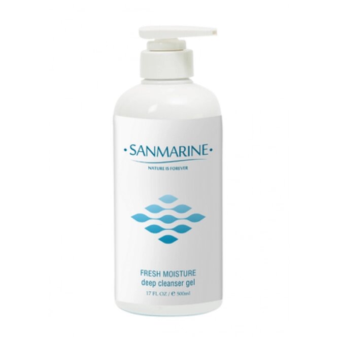 SanMarine Очищуючий гель глибокої дії Fresh Moisture Deep Cleanser Gel 500 мл від компанії Лікувальна, доглядова та професійна косметика - фото 1