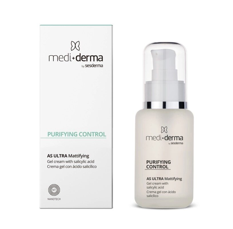 Себорегулювальний гель-крем для обличчя Medi+derma Facial Gel Cream Sebum Regulator 50 мл від компанії Лікувальна, доглядова та професійна косметика - фото 1