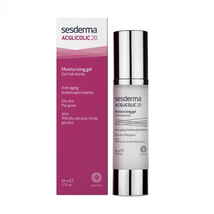 Сесдерма Acglicolic 20 Гель зволожуючий з гліколевою кислотою Sesderma Acglicolic 20 Moisturizing gel, 50мл від компанії Лікувальна, доглядова та професійна косметика - фото 1