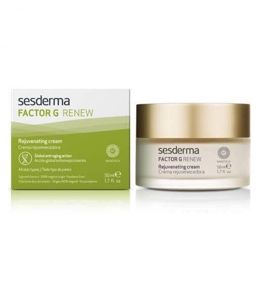 Сесдерма Factor G Renew Регенеруючий крем проти зморшок SesDerma Factor G Renew Anti-Aging Regenerating Cream, 50 мл від компанії Лікувальна, доглядова та професійна косметика - фото 1