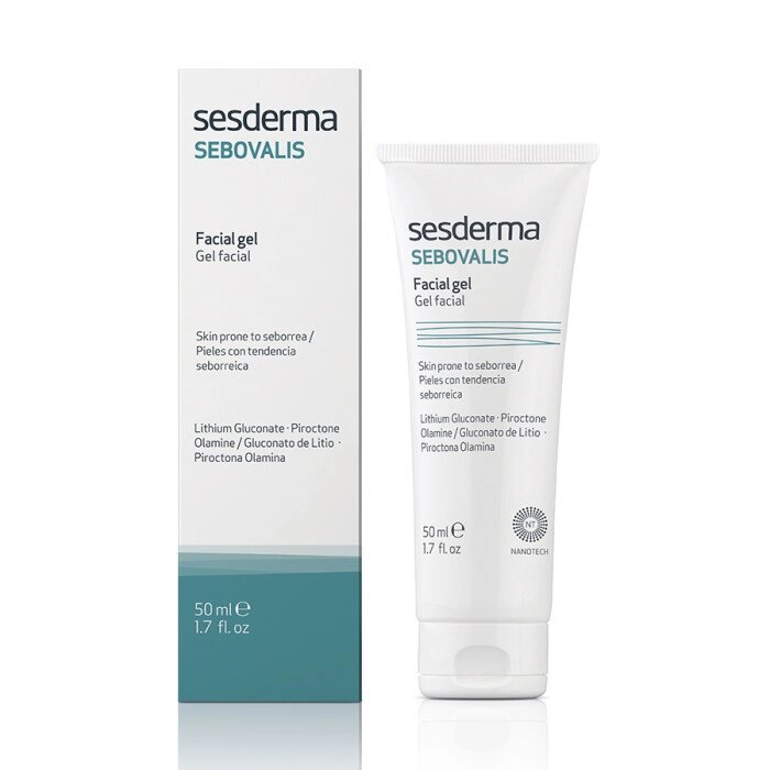 Сесдерма Sebovalis Гель для шкіри обличчя з себореєю SesDerma Sebovalis Face Gel, 50 мл від компанії Лікувальна, доглядова та професійна косметика - фото 1