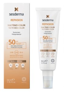 Сесдерма Сонцезахисний тональний крем для обличчя Sesderma Repaskin Silk Touch Color SPF 50, 50 мл