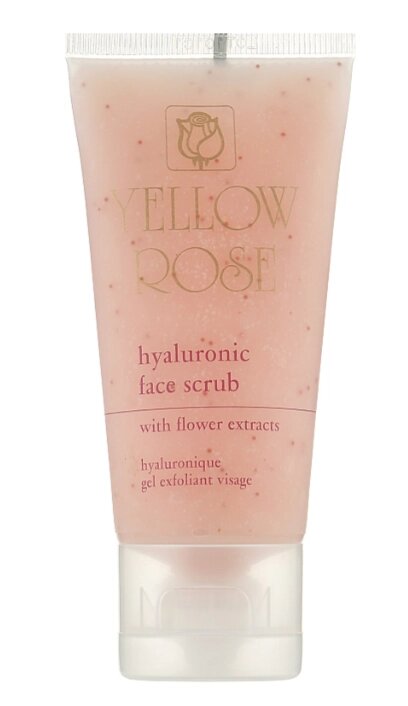 Скраб із гіалуроновою кислотою та квітковими екстрактами Hyaluronic face scrub with flower extracts Yelow rose 250мл від компанії Лікувальна, доглядова та професійна косметика - фото 1