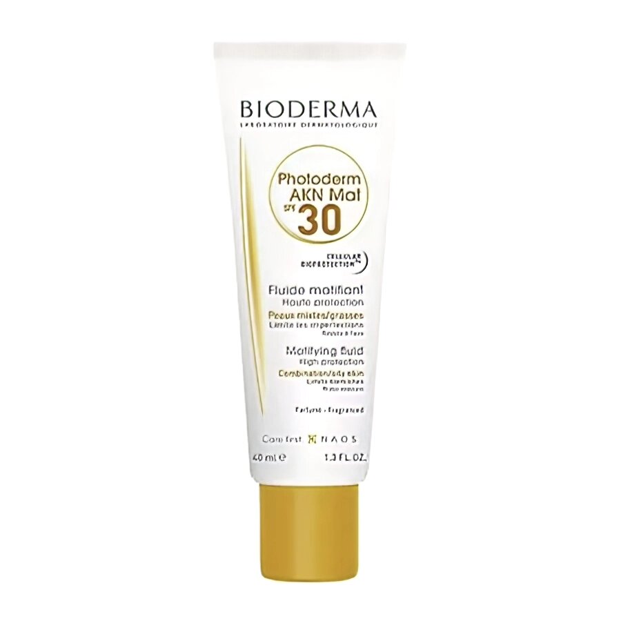 Сонцезахисна емульсія для обличчя SPF 30+ Bioderma Photoderm AKN Mat Mattifying Fluid  40 мл від компанії Лікувальна, доглядова та професійна косметика - фото 1