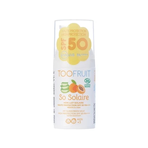 Сонцезахисне молочко-флюїд SPF50 "Абрикос-Алое вера", PF047 30 мл Toofruit від компанії Лікувальна, доглядова та професійна косметика - фото 1