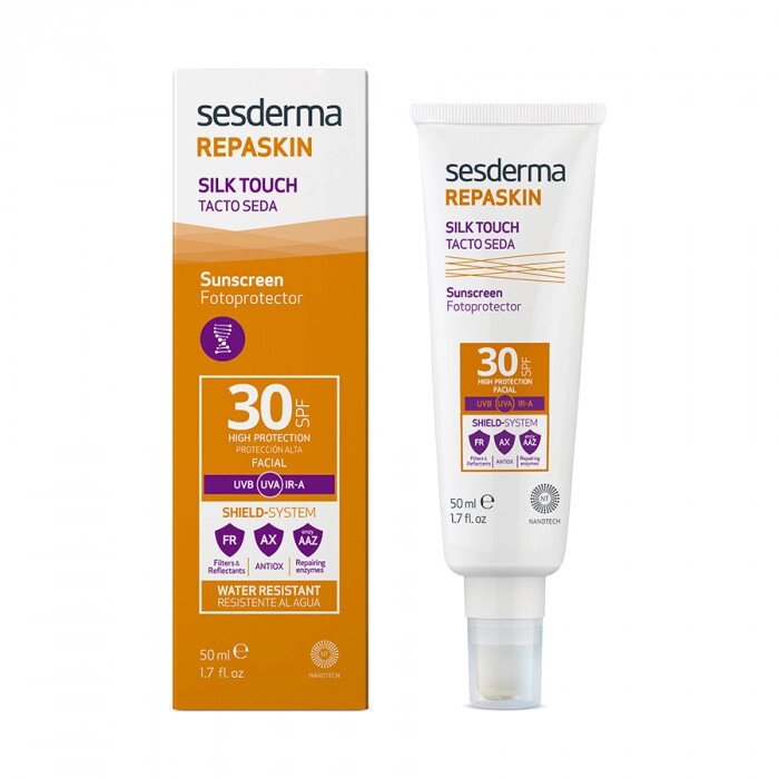 Сонцезахисний гель із ніжністю шовку Sesderma REPASKIN SILK TOUCH Facial Sunscreen SPF30 50 мл від компанії Лікувальна, доглядова та професійна косметика - фото 1