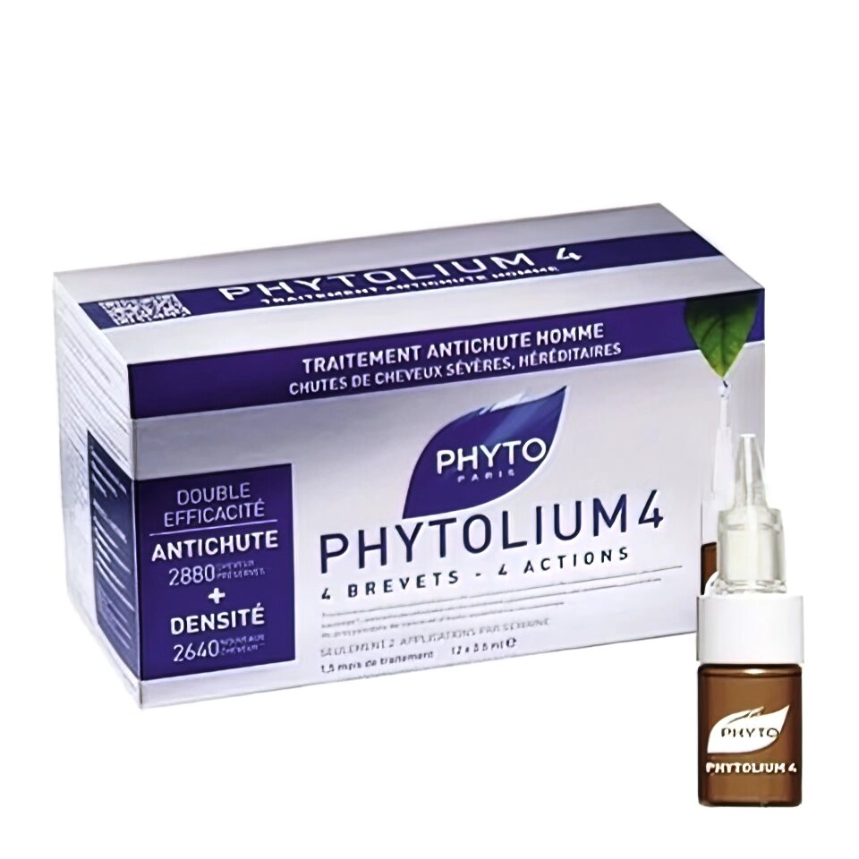 Засіб проти хронічного випадіння волосся Phyto Phytolium 4 Thinning Hair Concentrate від компанії Лікувальна, доглядова та професійна косметика - фото 1